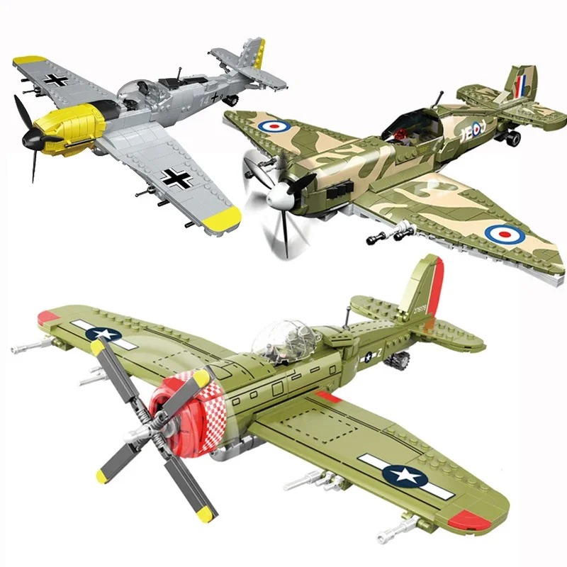 Model Kit Spitfire - Different Types Army P47 Fighter Building