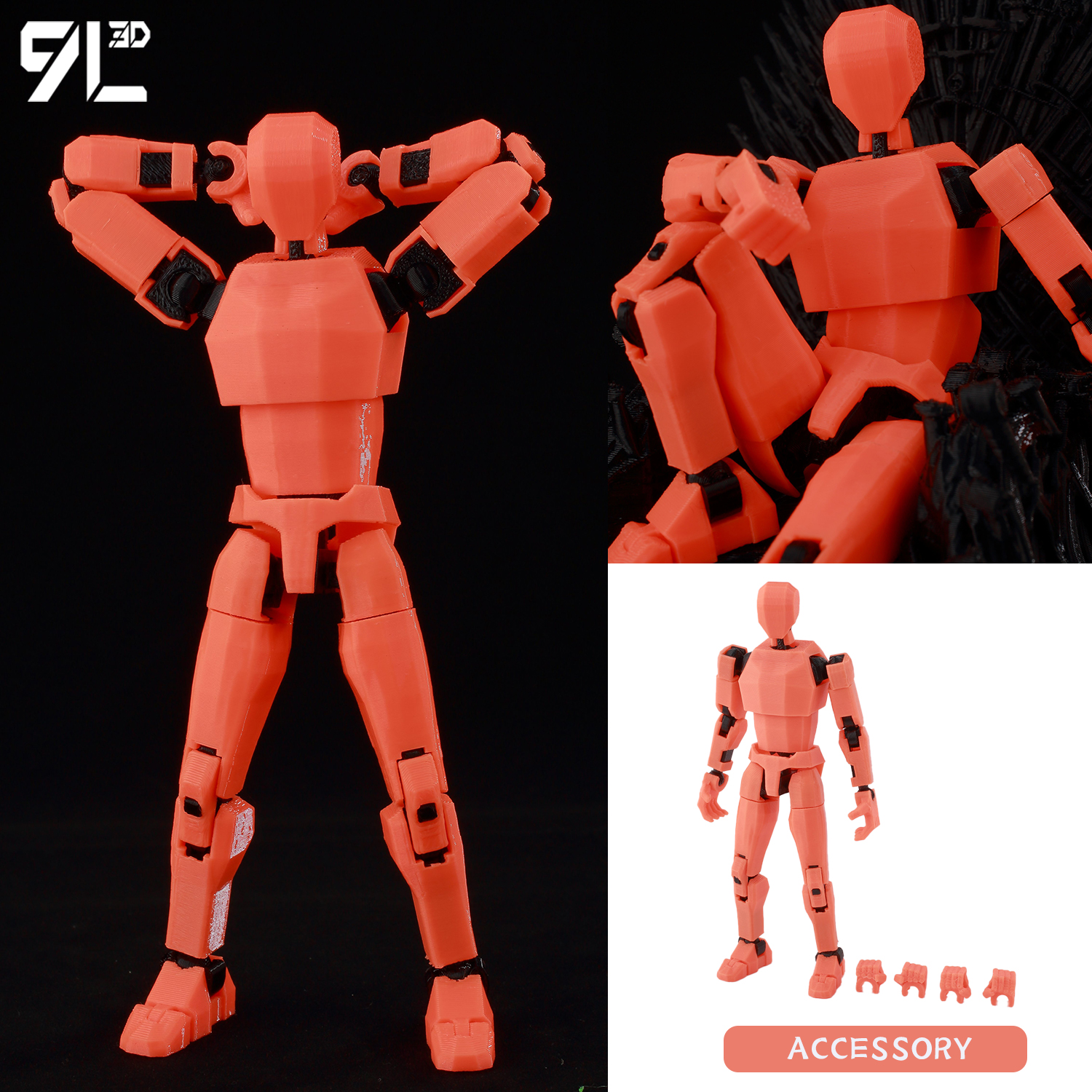 Model Kit One Piece Bandai - 9L 3D Printed Articulated Dummy13 Lucky13
