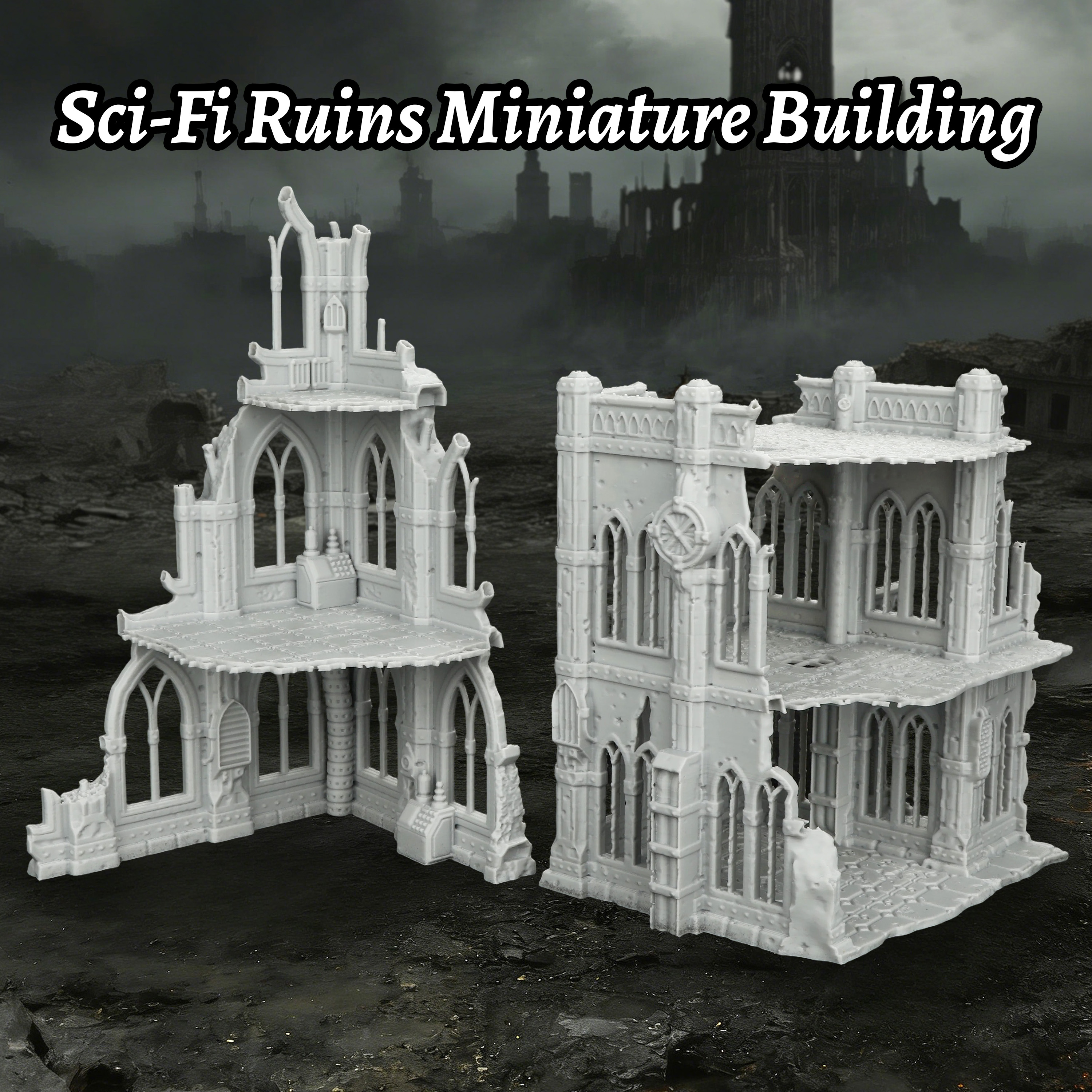 Sci-Fi Ruins Building Miniatur – Model Kit Fantasy recenzja i cena
