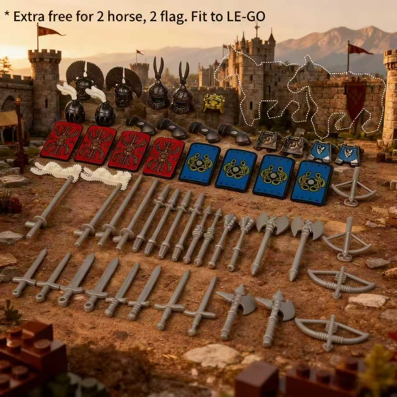 1 Set Medieval Knight Accessor – Model Kit Knight recenzja i cena
