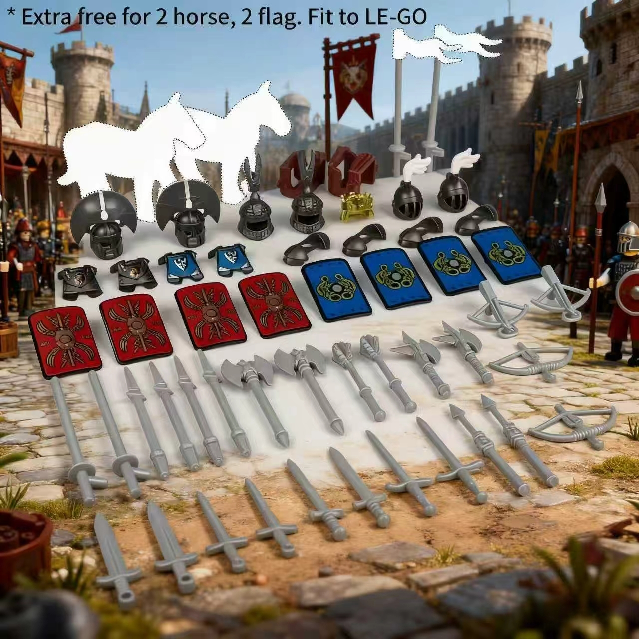1 Set Medieval Knight Accessor – Model Kit Knight recenzja i cena