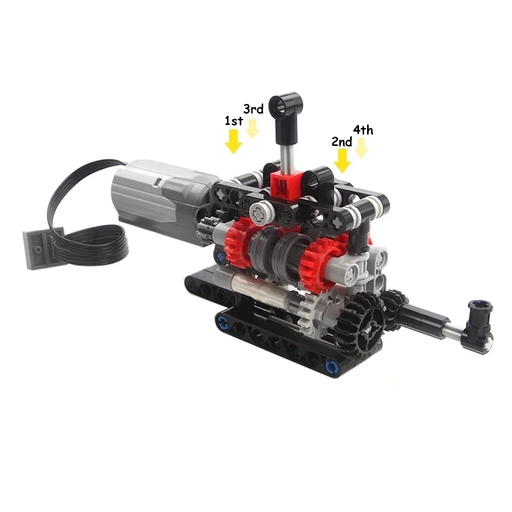 MOC High-tech 4 Speeds Gearbox – Model Kit Motor recenzja i cena