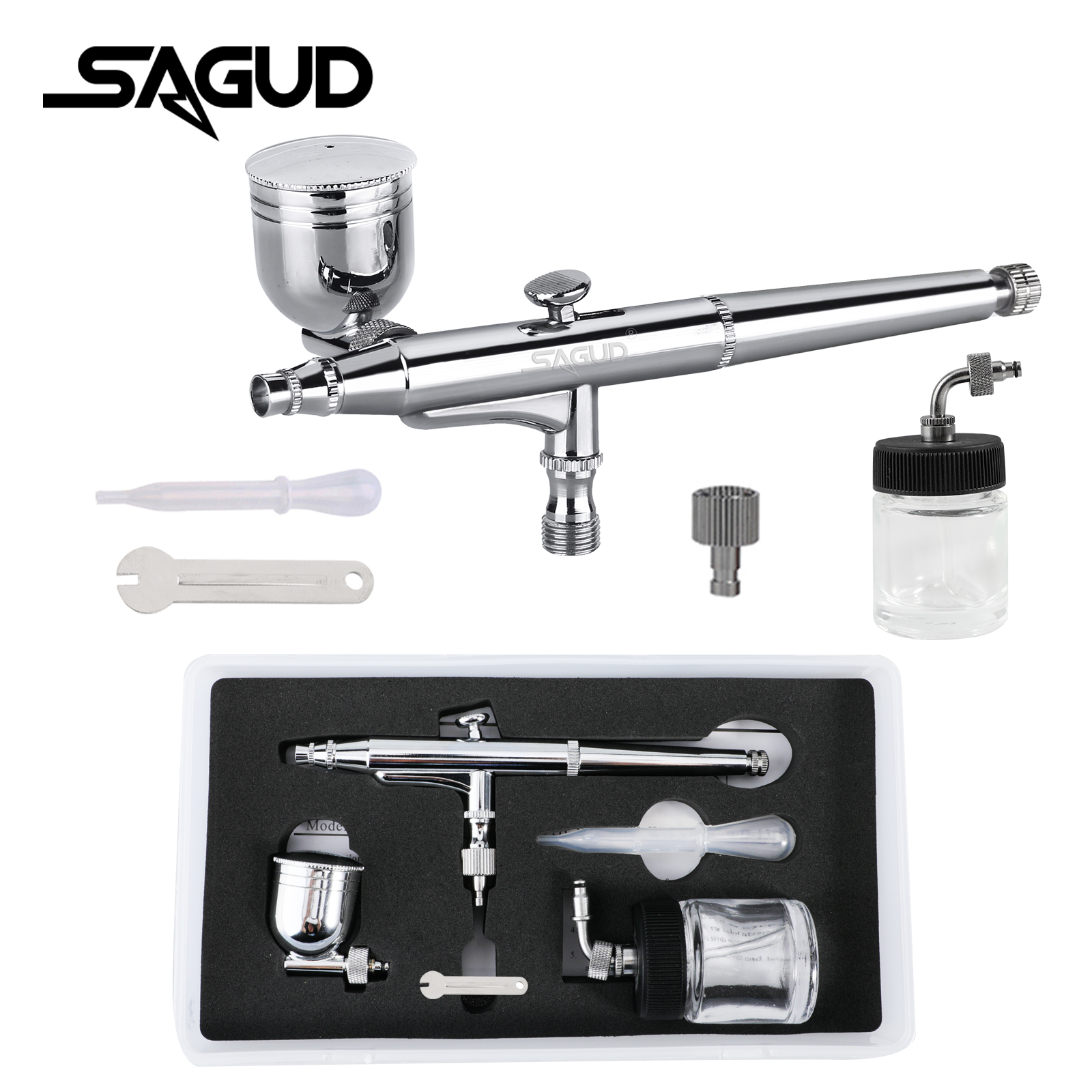 SAGUD 0.3mm Side Feed Airbrush – Model Kit Nippers recenzja i cena